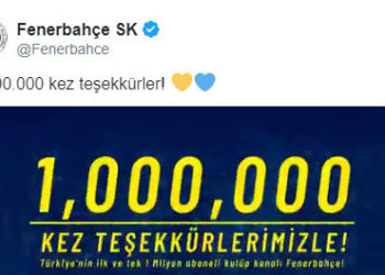 Fenerbahçe YouTube’da 1 milyon aboneye ulaşan ilk Türk takımı oldu 1