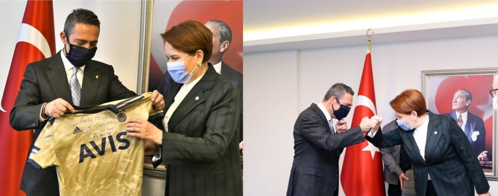 Fenerbahçe Spor Kulübü Başkanı Ali Koç, İYİ Parti Genel Başkanı Meral Akşener'i parti genel merkezinde ziyaret etti. 1 Fenerbahçe Spor Kulübü Başkanı Ali Koç, İYİ Parti Genel Başkanı Meral Akşener'i parti genel merkezinde ziyaret etti. 1