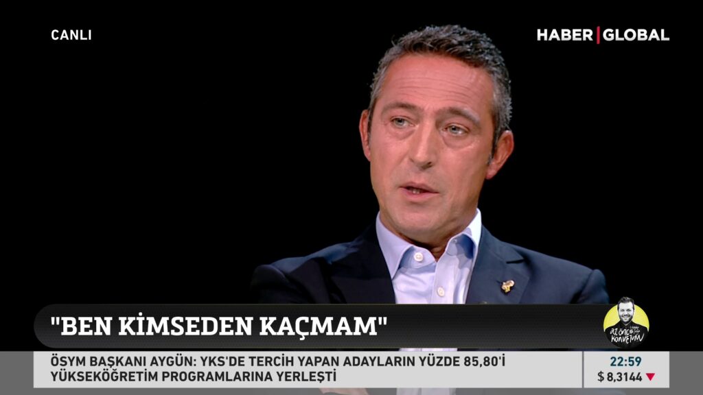 Ali Koç: Aziz Yıldırım'ın cesareti varsa, bu kulübe bu kadar aşıksa, istediği yerde ve istediği kanalda konuşabiliriz. 1