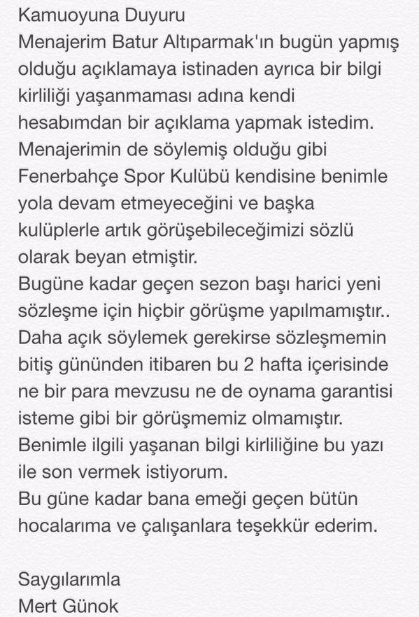 Fenerbahçe, Mert Günok'un sözleşmesini yenilemeyecek 8 CHe-NtUXAAAOuVM