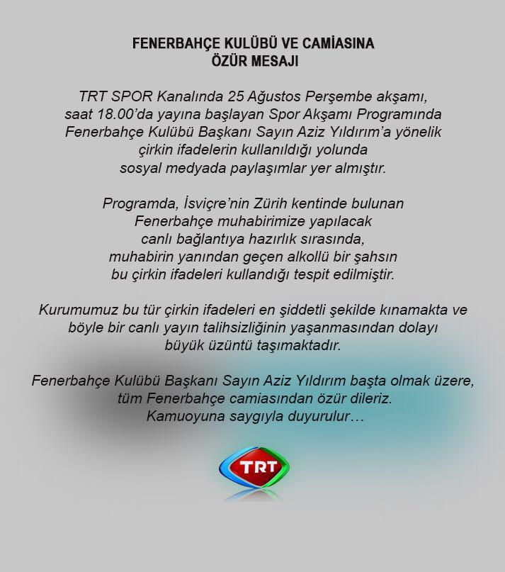 TRT Fenerbahçe'den özür diledi 8 CquKOa7XEAApUhL