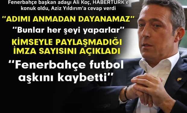 Ali Koç'tan Aziz Yıldırım'a cevap: Adımı anmadan dayanamaz 1 Ali Koç'tan Aziz Yıldırım'a cevap: Adımı anmadan dayanamaz 1